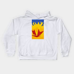 Abstract fire on back Kids Hoodie